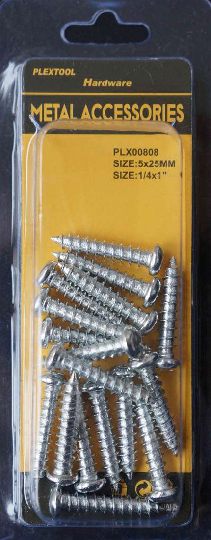 1/4 x 1"L Phillips Pan Head Sheet Metal Screws, 17/Pack - 1