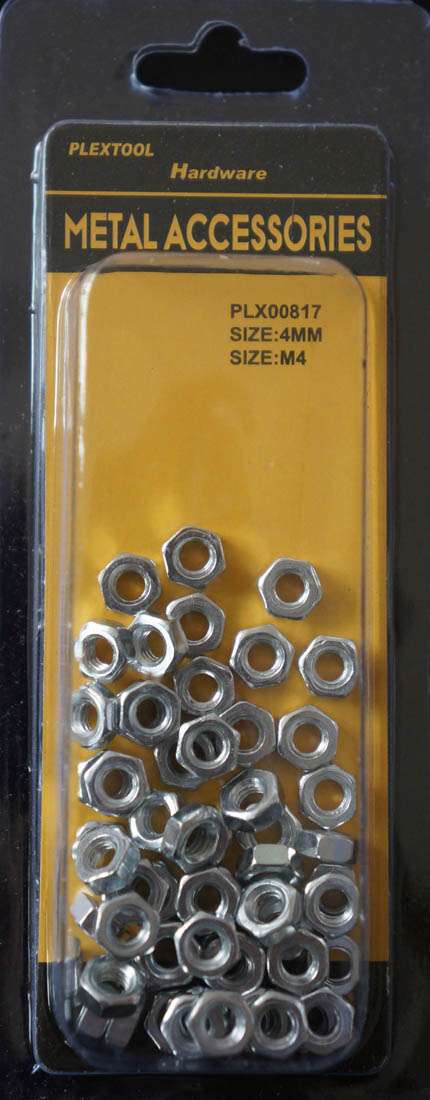 M4 Hexagon Nut, 58/Pack - 1