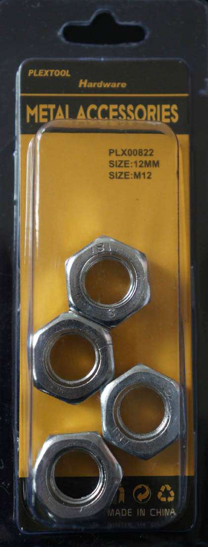 M12 Hexagon Nut, 4/Pack - 1