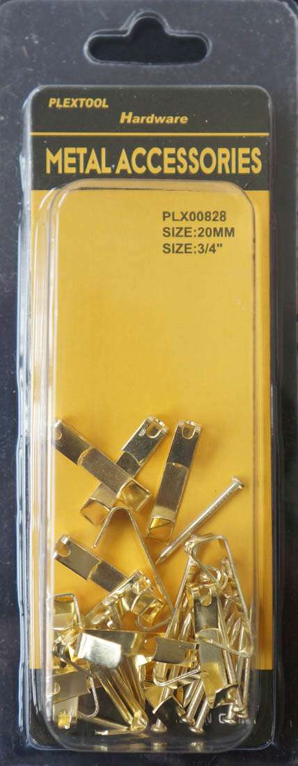 3/4" Picture Hangers with Nail, 15/Pack - 1