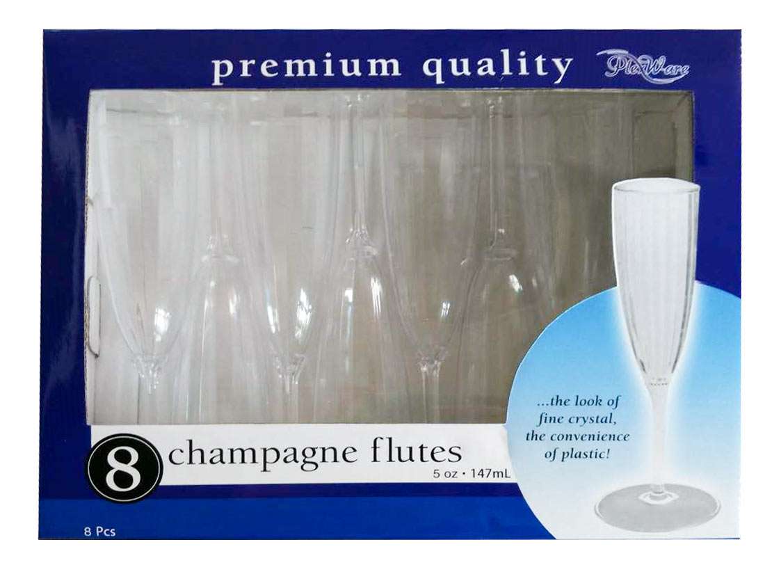 5 oz Champagne Flute, 8/Pack, 10/Case - 1