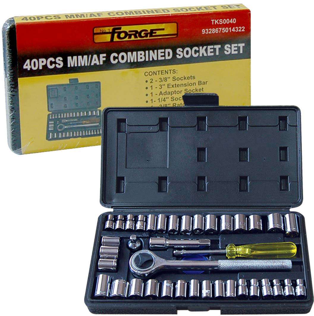 MM/AF Combined Socket Set, 40 Pieces - 5