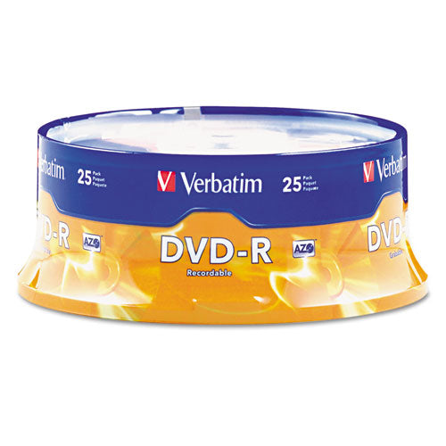 Verbatim - DVD-R Discs, 4.7GB, 16x, Spindle, Matte Silver, 25/Pack, Sold as 1 PK
