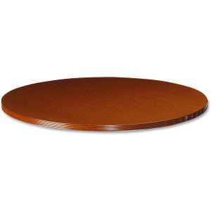 Round Tabletop,f/Cylinder Bases,46"D,Cherry, Sold as 1 Each