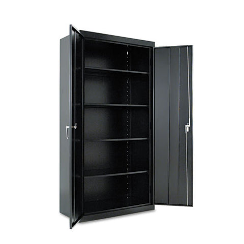 Assembled 72" High Storage Cabinet, w/Adjustable Shelves, 36w x 18d, Black, Sold as 1 Each