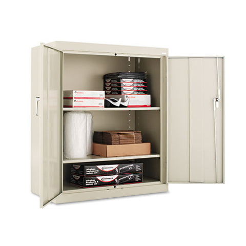 Assembled 42" High Storage Cabinet, w/Adjustable Shelves, 36w x 18d, Putty, Sold as 1 Each