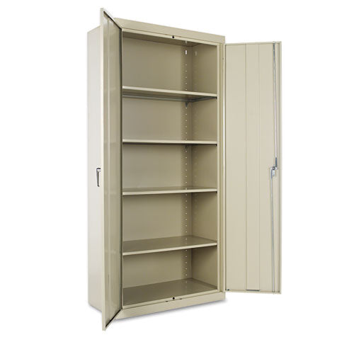 Assembled 78" High Storage Cabinet, w/Adjustable Shelves, 36w x 18d, Putty, Sold as 1 Each