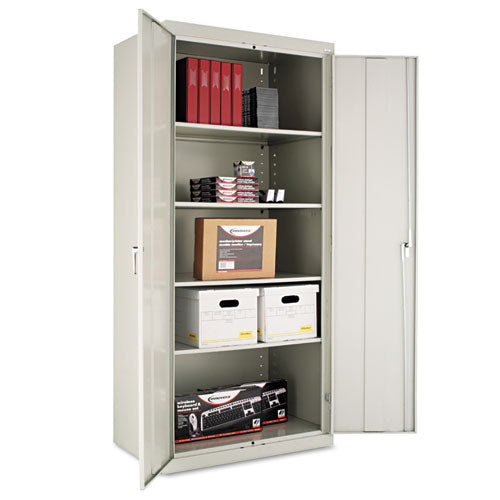 Assembled 78" High Storage Cabinet, w/Adjustable Shelves, 36w x 24d, Light Gray, Sold as 1 Each