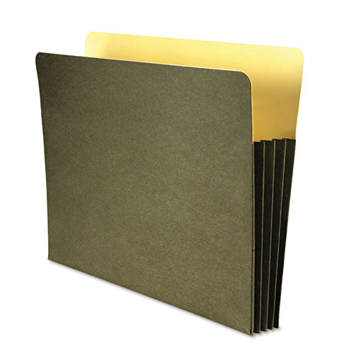 Wilson Jones - Recycled File Pocket, Straight Cut, Letter, 3 1/2 Inch Expansion, Green, Sold as 1 EA