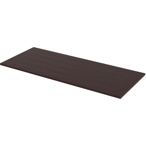 Lorell Utility Table Top Espresso Rectangle, Laminated Top - 72" Table Top Width x 30"