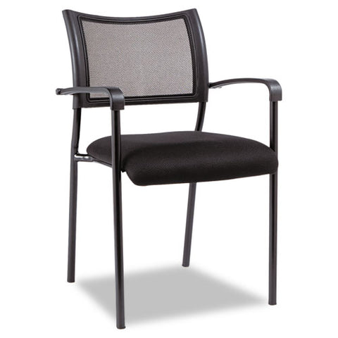 Alera - Eikon Series Stacking Mesh Guest Chair, Black, 2/Carton, Sold as 1 CT