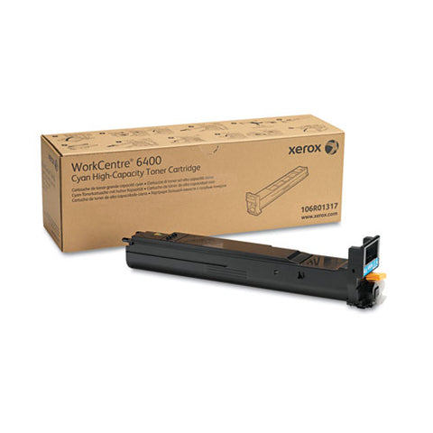 106R01317 High-Yield Toner, 14000 Page-Yield, Cyan, Sold as 1 Each