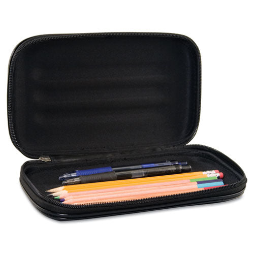 Innovative Storage Designs - Large Soft-Sided Pencil Case, Fabric with Zipper Closure, Black, Sold as 1 EA