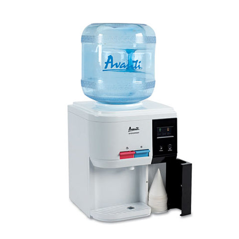 Avanti - Tabletop Thermoelectric Water Cooler, 13 1/4dia. x 15 3/4h, White, Sold as 1 EA