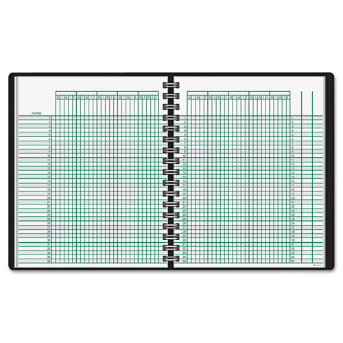 AT-A-GLANCE - Recycled Class Record Book, 10-7/8 x 8-1/4, Black, Sold as 1 EA