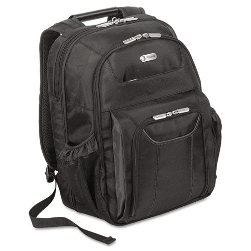 Targus - Zip-Thru Air Traveler Backpack, Fits 15.8-inch Widescreen Laptop, Polyester, Black, Sold as 1 EA
