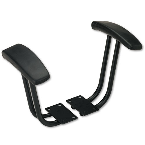Alera - Fixed T-Arms for Interval and Essentia Series Chairs and Stools, Black, Sold as 1 PR