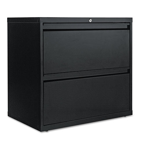 Two-Drawer Lateral File Cabinet, 30w x 19-1/4d x 28-3/8h, Black, Sold as 1 Each