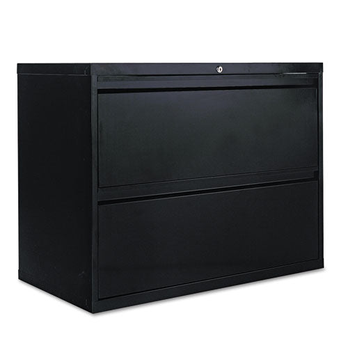 Two-Drawer Lateral File Cabinet, 36w x 19-1/4d x 28-3/8h, Black, Sold as 1 Each