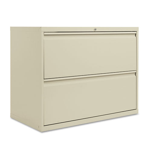 Two-Drawer Lateral File Cabinet, 36w x 19-1/4d x 28-3/8h, Putty, Sold as 1 Each