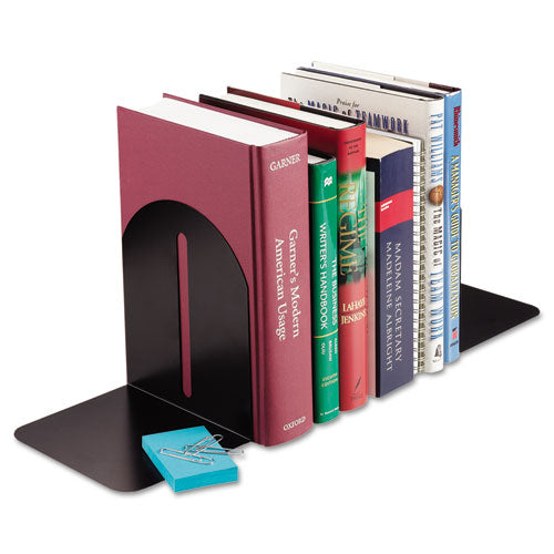 STEELMASTER by MMF Industries - Fashion Bookends, 9 x 5 x 7, Black, Pair, Sold as 1 PR