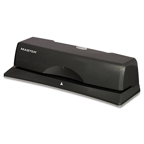 Master - 10-Sheet EP12 Electric/Battery Three-Hole Punch, 9/32 Diameter Hole, Charcoal, Sold as 1 EA