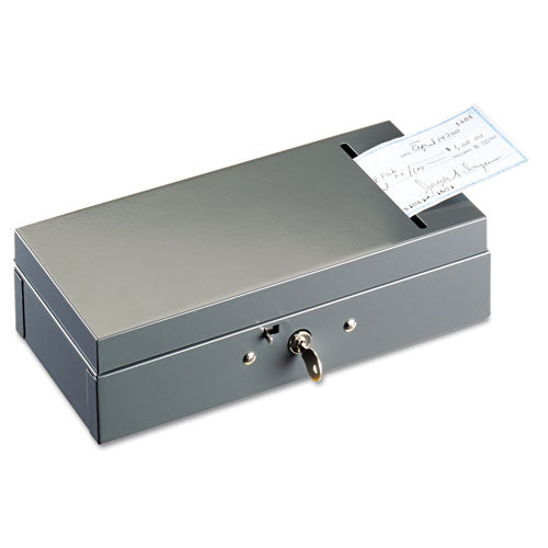 STEELMASTER by MMF Industries - Steel Bond Box with Check Slot, Disc Lock, Gray, Sold as 1 EA