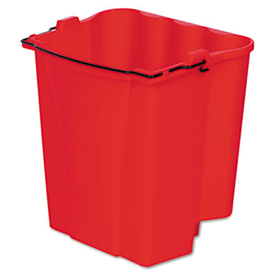 Rubbermaid Commercial - Dirty Water Bucket for Wavebrake Bucket/Wringer, 18-Quart, Red, Sold as 1 EA