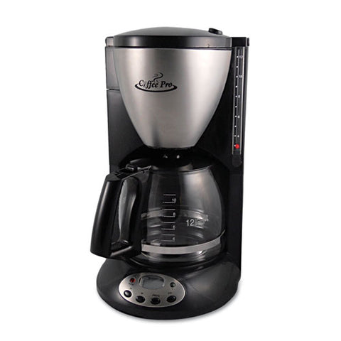Coffee Pro - Home/Office Euro Style Coffee Maker, Black/Stainless Steel, Sold as 1 EA