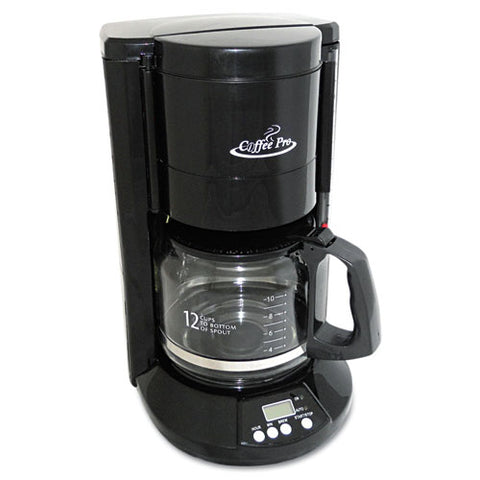 Coffee Pro - Home/Office 12-Cup Coffee Maker, Black, Sold as 1 EA