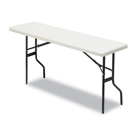 Iceberg - IndestrucTable TOO 1200 Series Resin Folding Table, 60w x 18d x 29h, Platinum, Sold as 1 EA