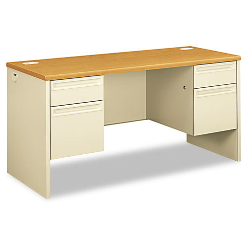 HON - 38000 Series Kneespace Credenza, 60w x 24d x 29-1/2h, Harvest/Putty, Sold as 1 EA
