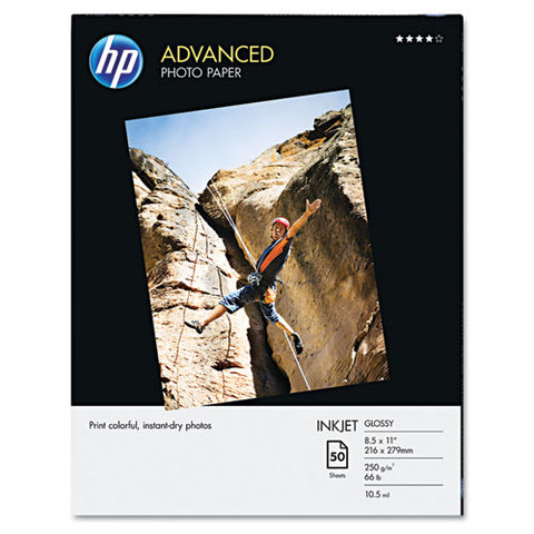 Advanced Photo Paper, 56 lbs., Glossy, 8-1/2 x 11, 50 Sheets/Pack, Sold as 1 Package