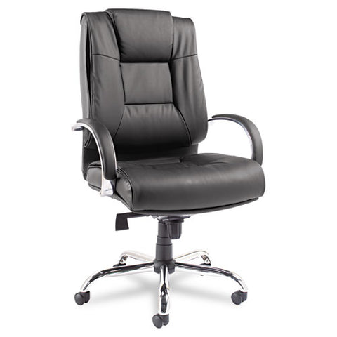 Alera - Ravino Big & Tall Series High-Back Swivel/Tilt Leather Chair, Black, Sold as 1 EA