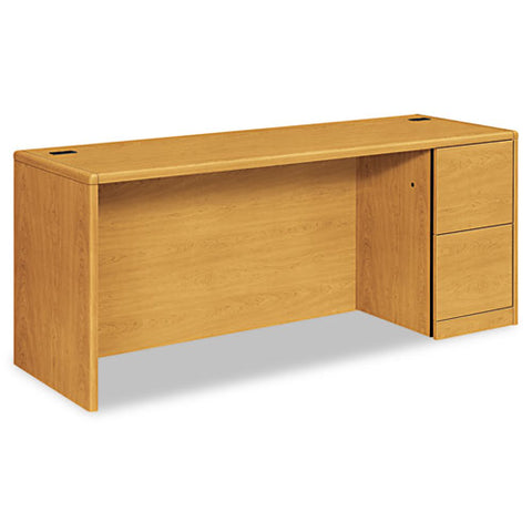 HON - 10700 Series Right Pedestal Credenza, 72w x 24d x 29-1/2h, Harvest, Sold as 1 EA