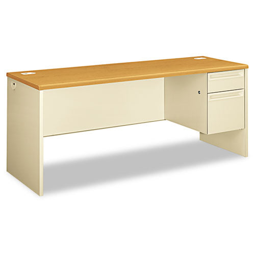 HON - 38000 Series Right Pedestal Credenza, 72w x 24d x 29-1/2h, Harvest/Putty, Sold as 1 EA