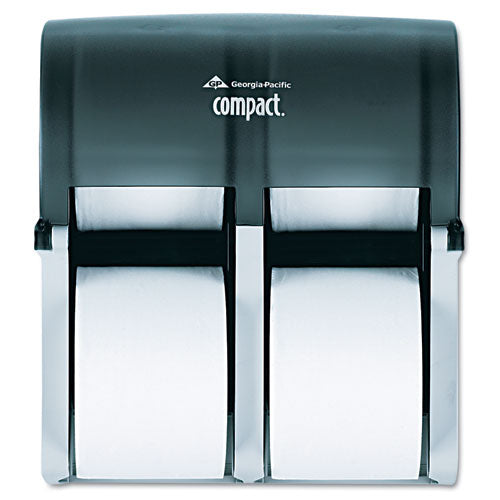 Compact Four Roll Coreless Tissue Dispenser, 11 7/8 x13 7/8 x 7 1/2, Smoke, Sold as 1 Each