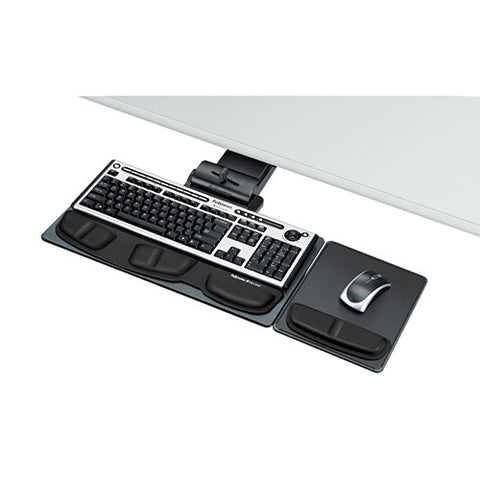 Fellowes - Professional Executive Adjustable Keyboard Tray, 19-1/16x10-5/8, Black, Sold as 1 EA
