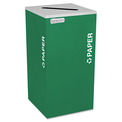 Ex-Cell - Kaleidoscope Collection Recycling Receptacle, 24 gal, Emerald Green, Sold as 1 EA