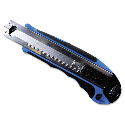 COSCO - Heavy-Duty Snap Blade Utility Knife, Four 8-Point Blades, Retractable, Blue, Sold as 1 EA