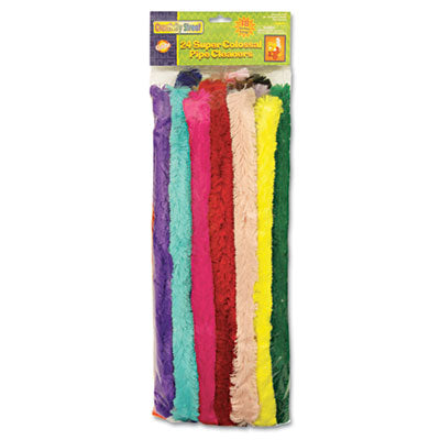 Chenille Kraft - Super Colossal Pipe Cleaners, 18-inch x 1-inch, Metal Wire, Polyester, Assorted, 24/Pack, Sold as 1 ST