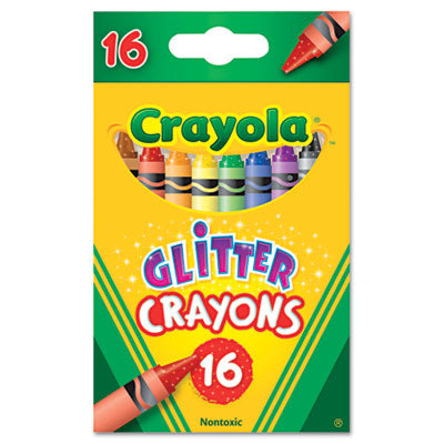 Crayola - Glitter Crayons, 16 Colors/Box, Sold as 1 ST
