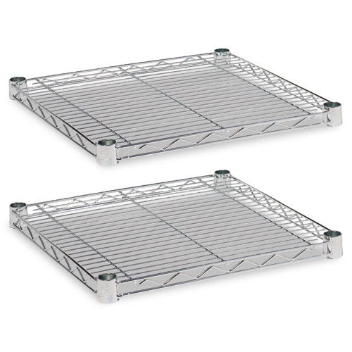 Alera - Industrial Wire Shelving Extra Wire Shelves, 18w x 18d, Silver, 2 Shelves/Carton, Sold as 1 CT