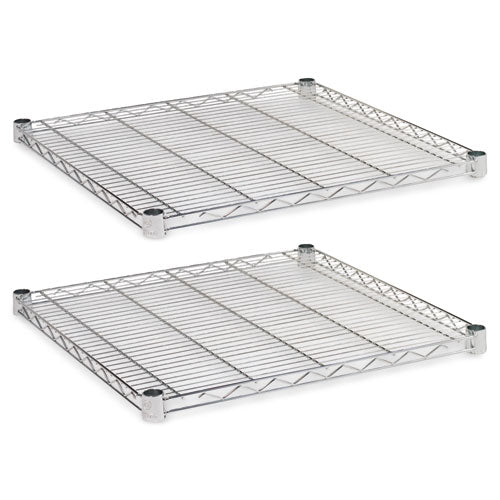 Alera - Industrial Wire Shelving Extra Wire Shelves, 24w x 24d, Silver, 2 Shelves/Carton, Sold as 1 CT