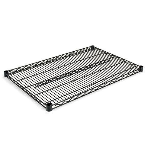 Alera - Industrial Wire Shelving Extra Wire Shelves, 36w x 24d, Black, 2 Shelves/Carton, Sold as 1 CT