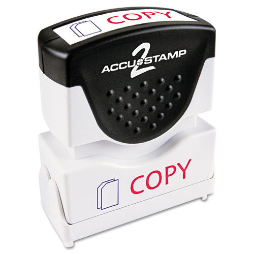 Accustamp2 - Accustamp2 Shutter Stamp with Microban, Red/Blue, COPY, 1 5/8 x 1/2, Sold as 1 EA