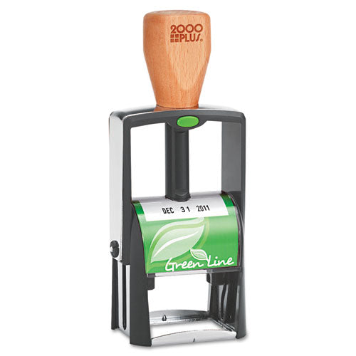 2000 PLUS Green Line - 2000 PLUS Green Line Self-Inking Heavy Duty Stamp, 1 1/4 x 5/8, Black, Sold as 1 EA