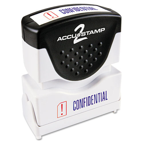 Accustamp2 - Accustamp2 Shutter Stamp with Microban, Red/Blue, CONFIDENTIAL, 1 5/8 x 1/2, Sold as 1 EA