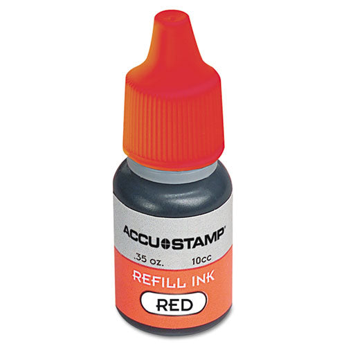 COSCO - ACCU-STAMP Gel Ink Refill, Red, 0.35 oz Bottle, Sold as 1 EA