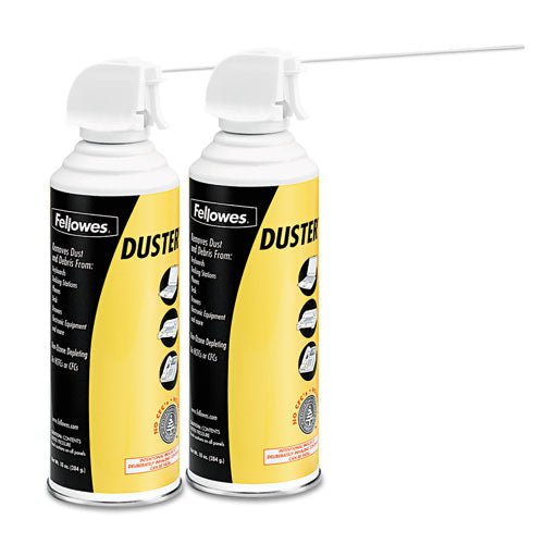 Fellowes - Air Duster, 152A Liquefied Gas, 10oz Can, Two Per Pack, Sold as 1 PK